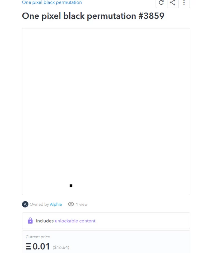 Black pixel artwork