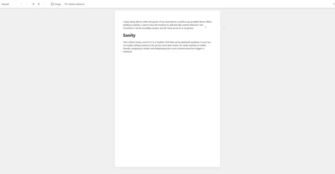Sanity Rich Text